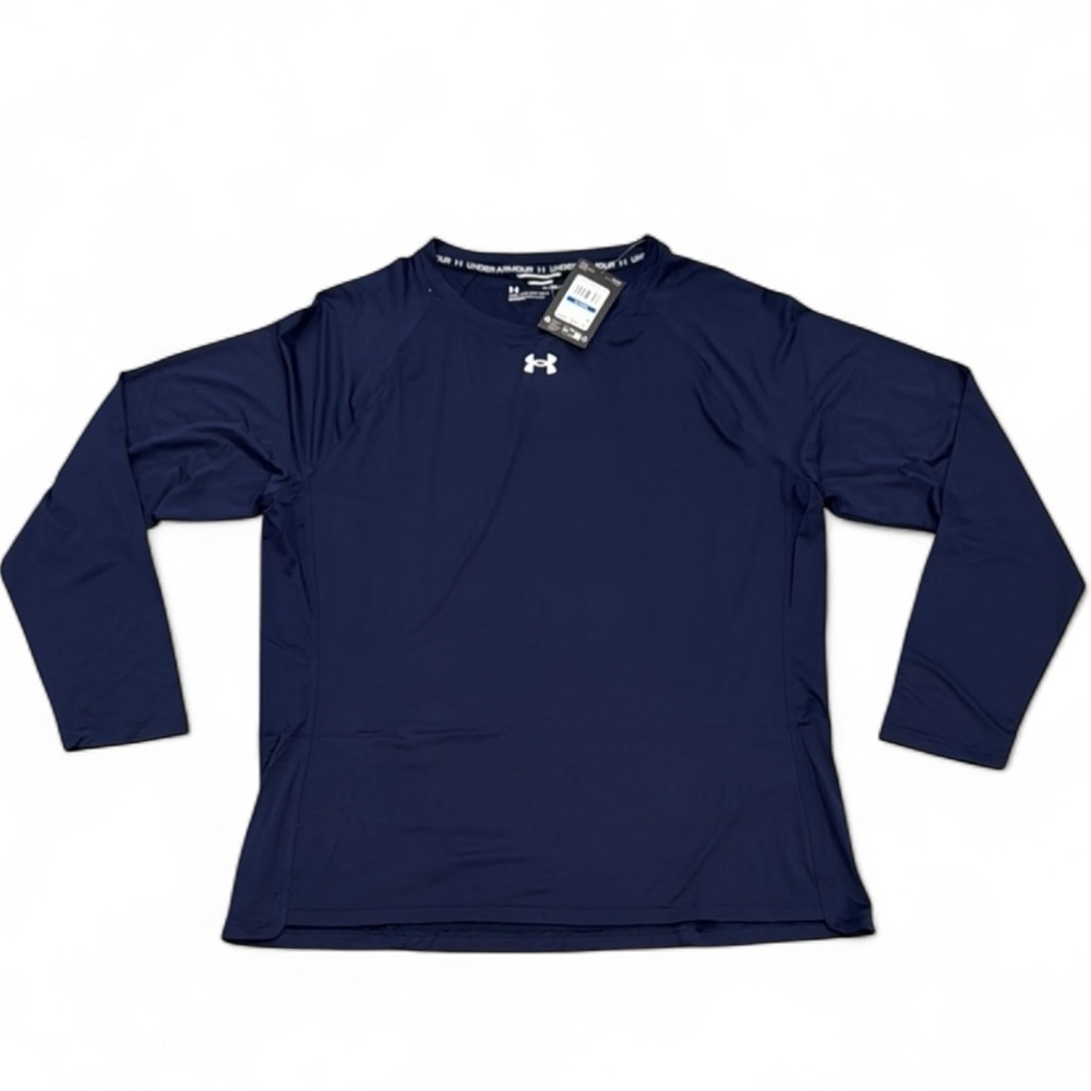 Under Armour Navy Blue Long Sleeve Performance Run Shirt Women's Size XL